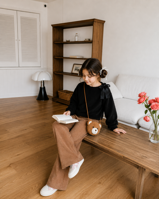 Pantalón Oxford + scrunchie